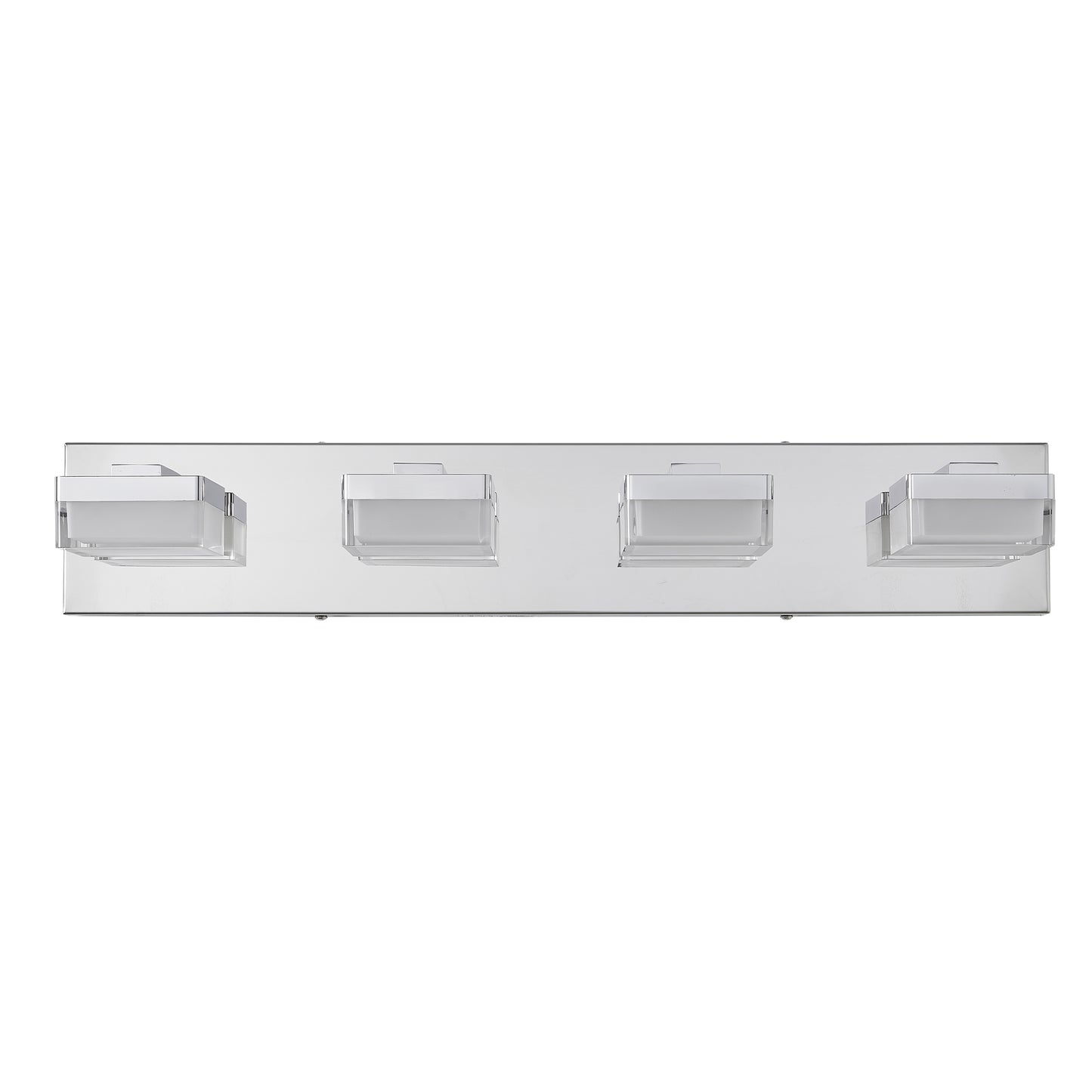 Modern Chrome LED Vanity Light - 4-Light Wall Sconce