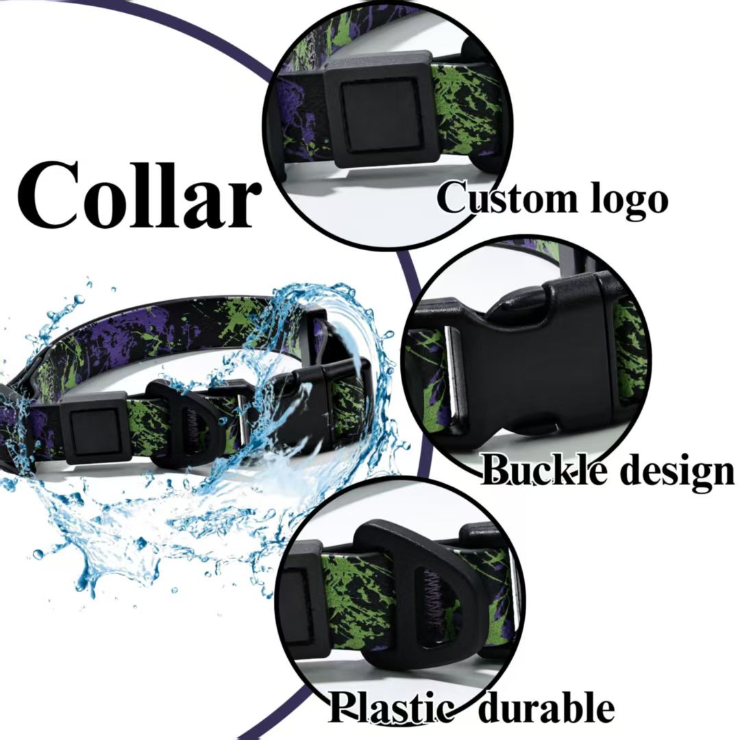 UV Printed Camouflage Embossed Pet Leash Set - Durable Outdoor Dog Accessory