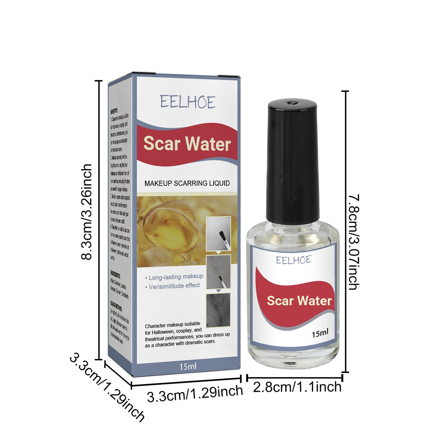 Professional Special Effects Scar Liquid for Halloween Costume Makeup