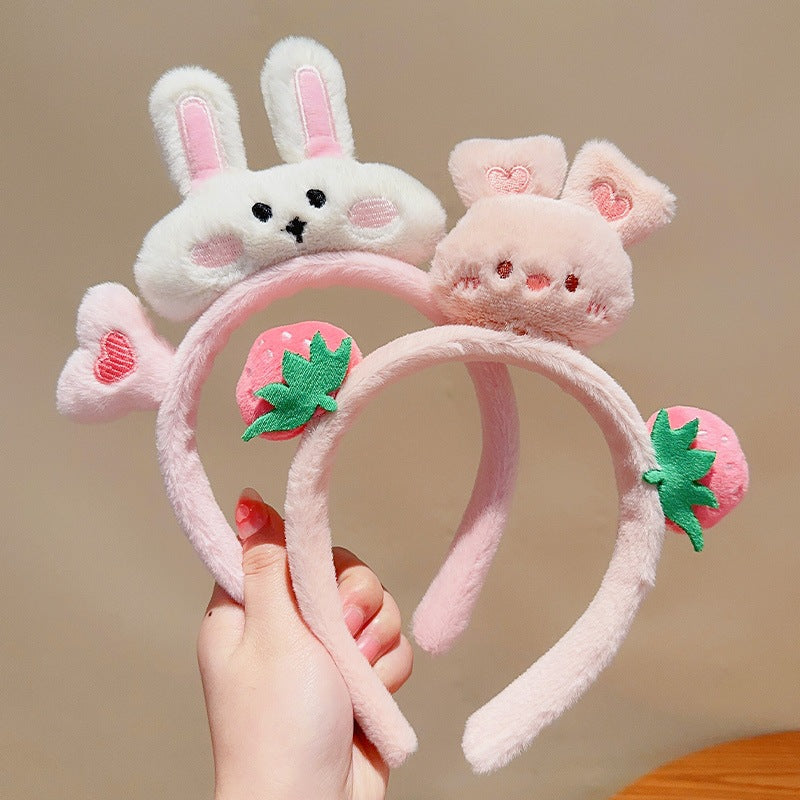 Cute Plush Hair Clip Headdress for Girls - Cartoon Bunny Design