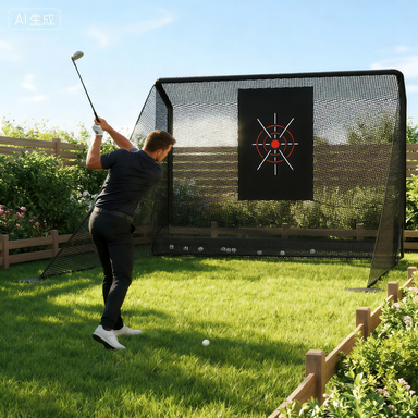 Golf Practice Net 10x7ft with Auto Ball Return & Side Barriers