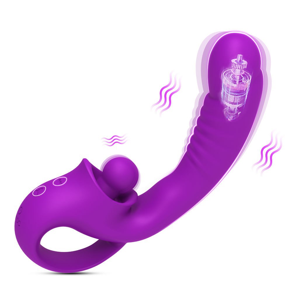 2 in 1 Liquid Silicone G Spot Vibrator with 10 Modes - Sex Toy for Women