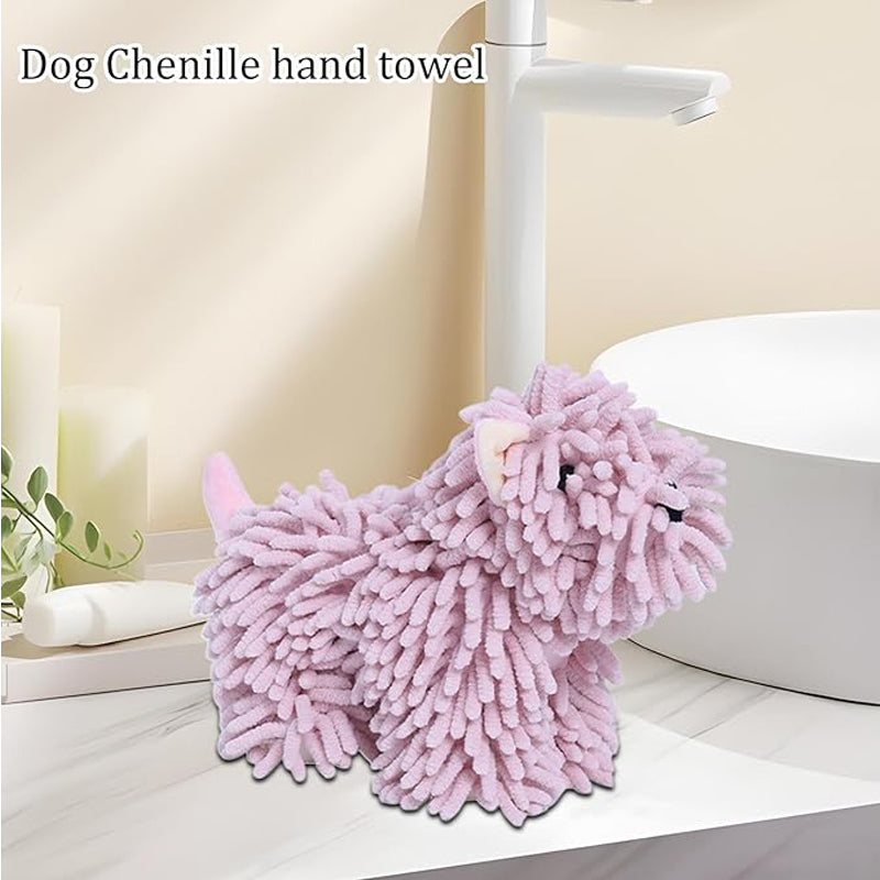 Cute Puppy Shaped Kitchen Towel with Hanging Loop - Absorbent