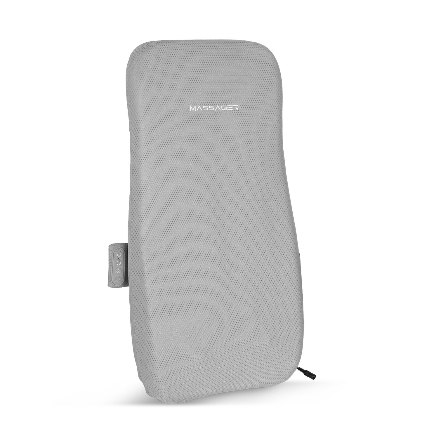 Full Back Massager with Heating & Rolling Nodes - Deep Tissue Shiatsu Chair Pad for Lumbar and Upper Lower Back Relief - Grey