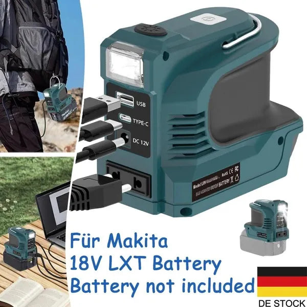 180W 18V LXT Battery Inverter with USB & LED Power Bank for Makita 18V Batteries