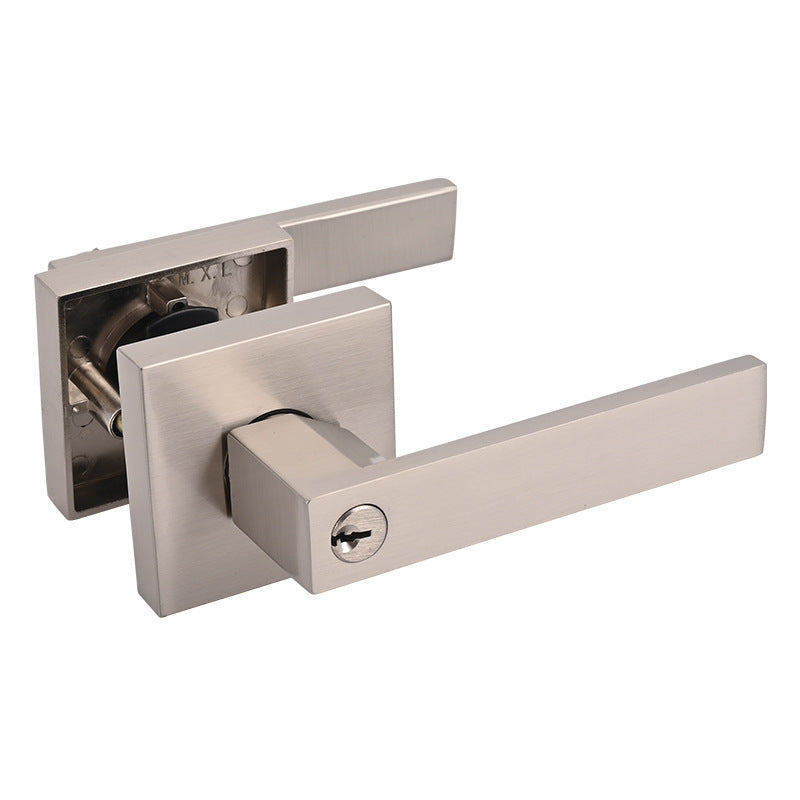 Universal Silver Door Lock Handle Set for Indoor Use - Keyless & Keyed Options