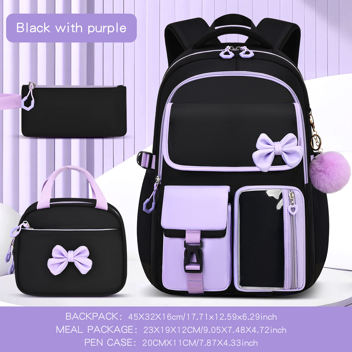 Urban Minimalist Waterproof Backpack Set for School and Travel