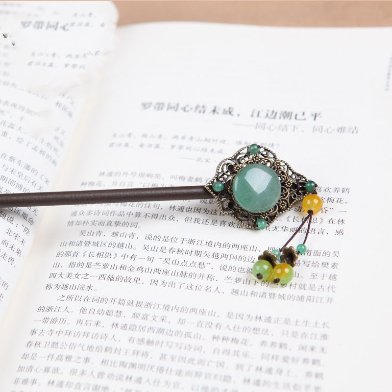Tassel Classical Hanfu Hairpin - Jade