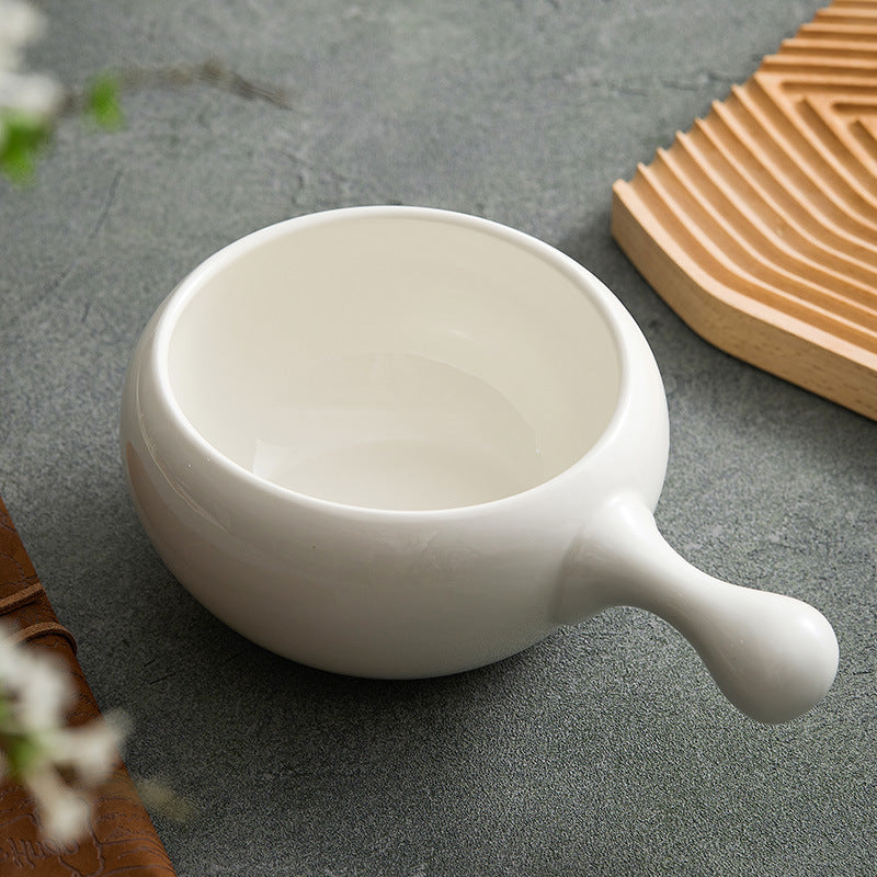 Large Capacity Ceramic Salad & Noodle Bowl with Handle - Multiple Sizes