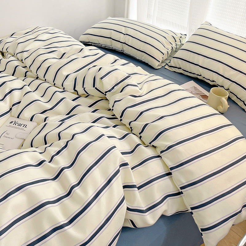 Minimalist Korean Duvet Cover Set - 3 or 4 Piece Modern Bedding