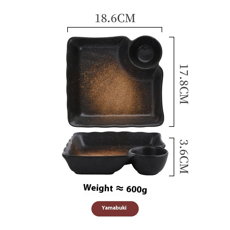 Ceramic Dumpling Plate - Creative Sushi & Household Dish, Multiple Colors