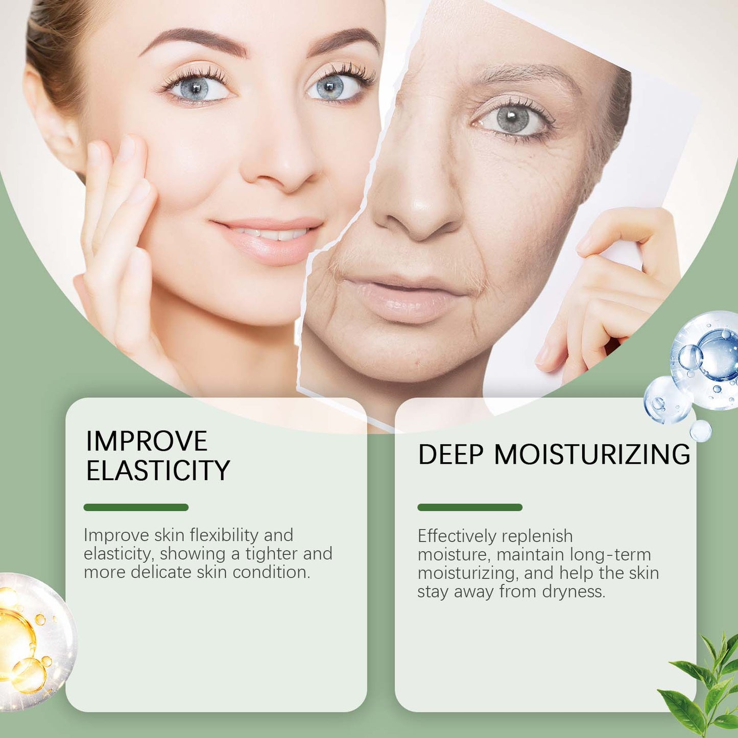 Green Tea Collagen Jelly Cream - Deep Hydrating Face Moisturizer
