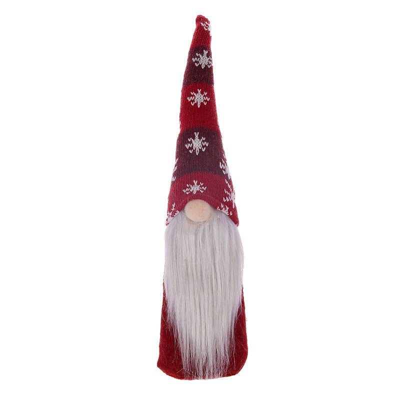 Christmas Faceless Doll Pendant - Long Body Holiday Decoration, Elderly Style