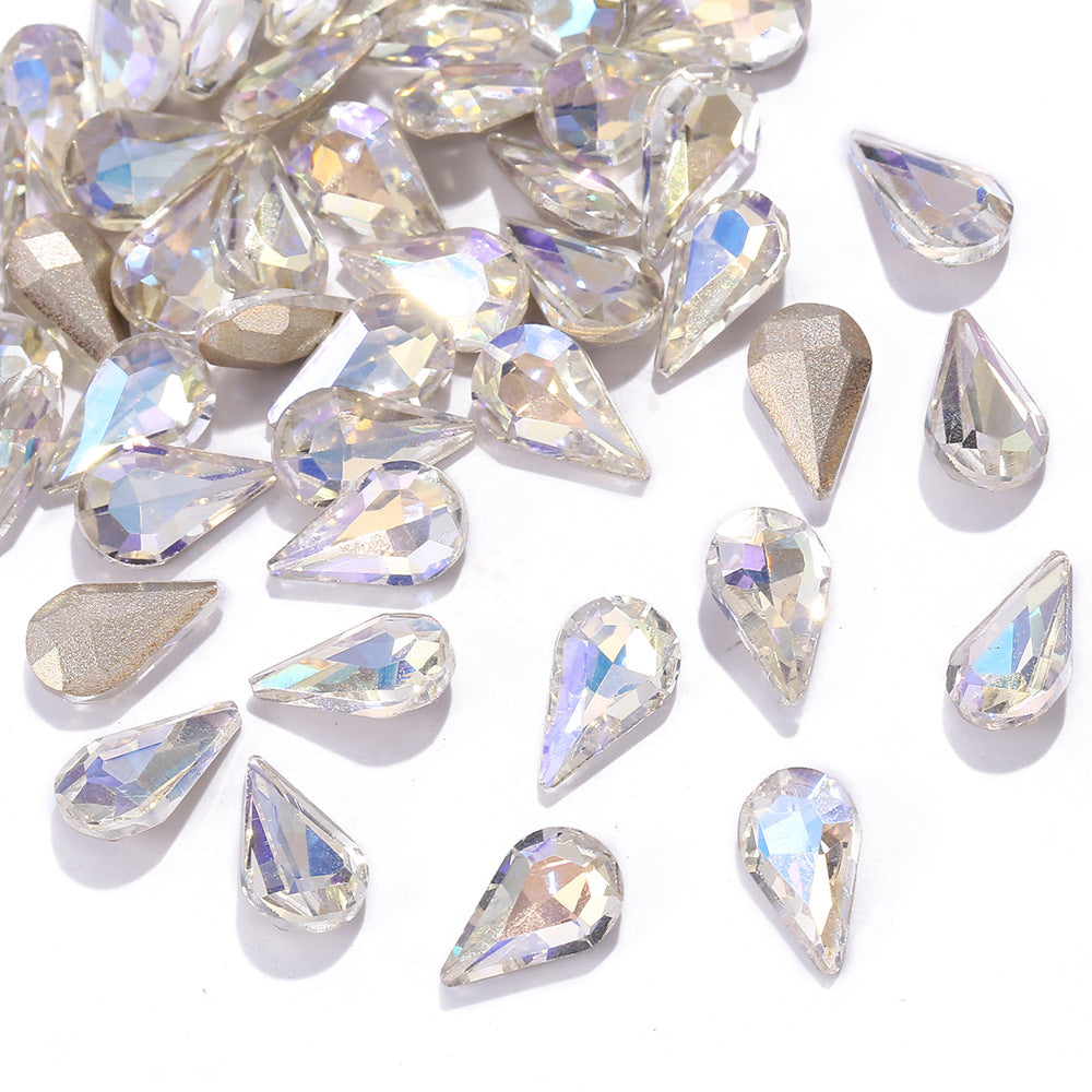Water Drop Nail Art Diamonds – 100pc Transparent Stones