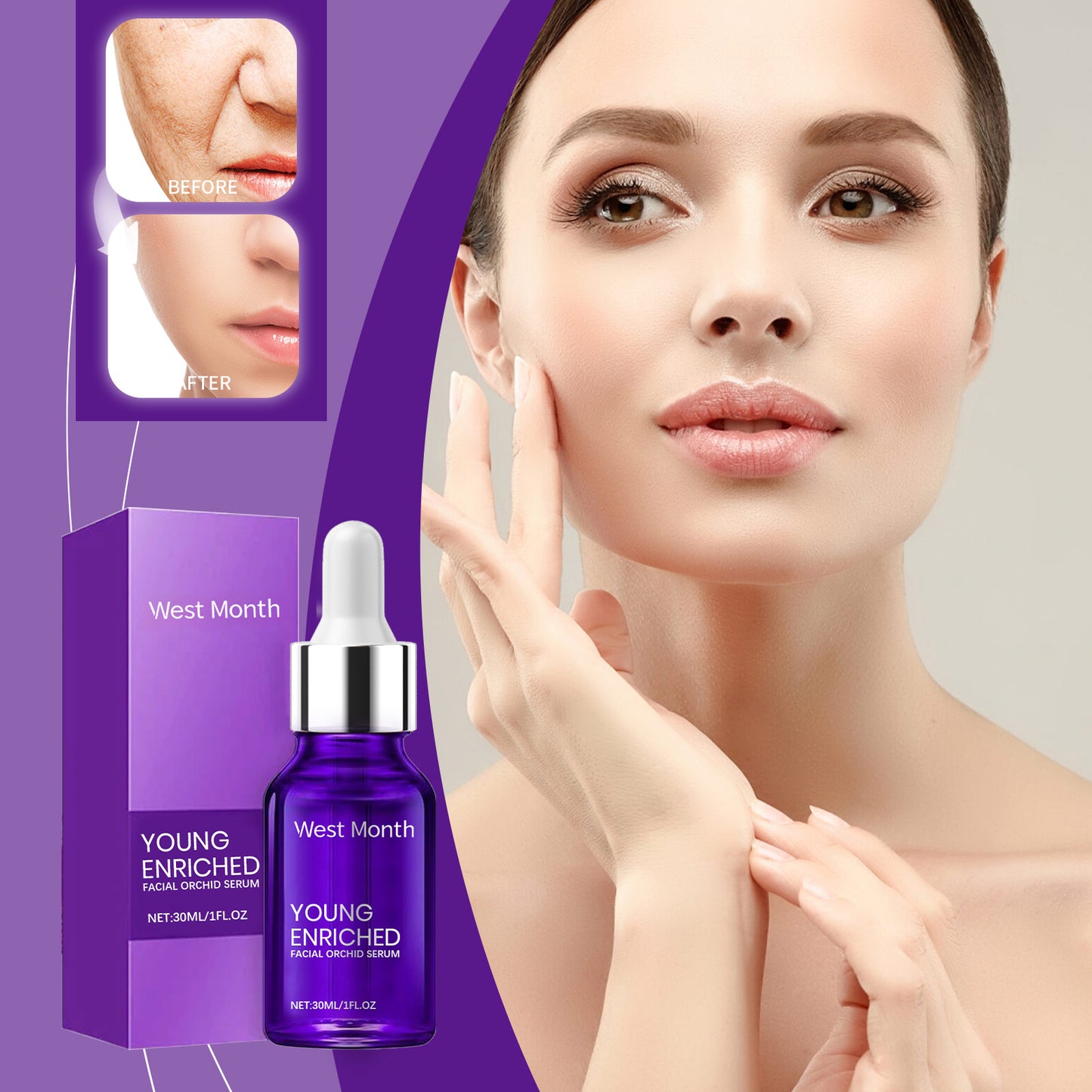 Moisturizing Face Serum with Vitamin E & Peppermint - 30ml