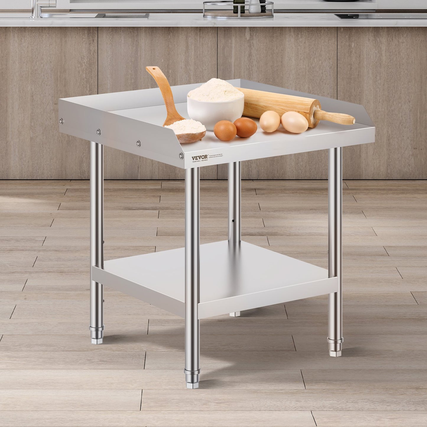 Heavy Duty Stainless Steel Prep Work Table - 24 x 24 x 26 Inch