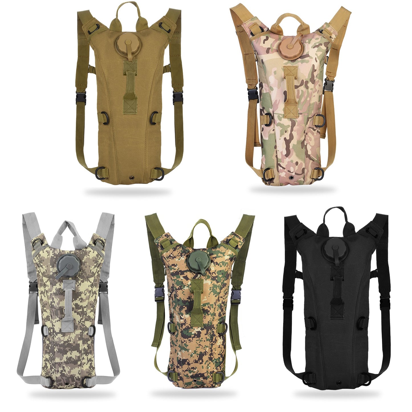 3L Tactical Hydration Pack - Adjustable Water Backpack for Hiking & Cycling