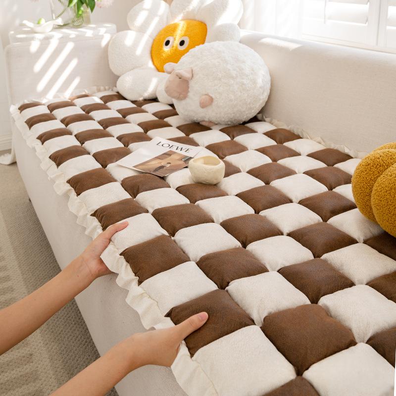 Non-Slip Sofa Cushion Cover - Thickened Chenille Living Room Protector