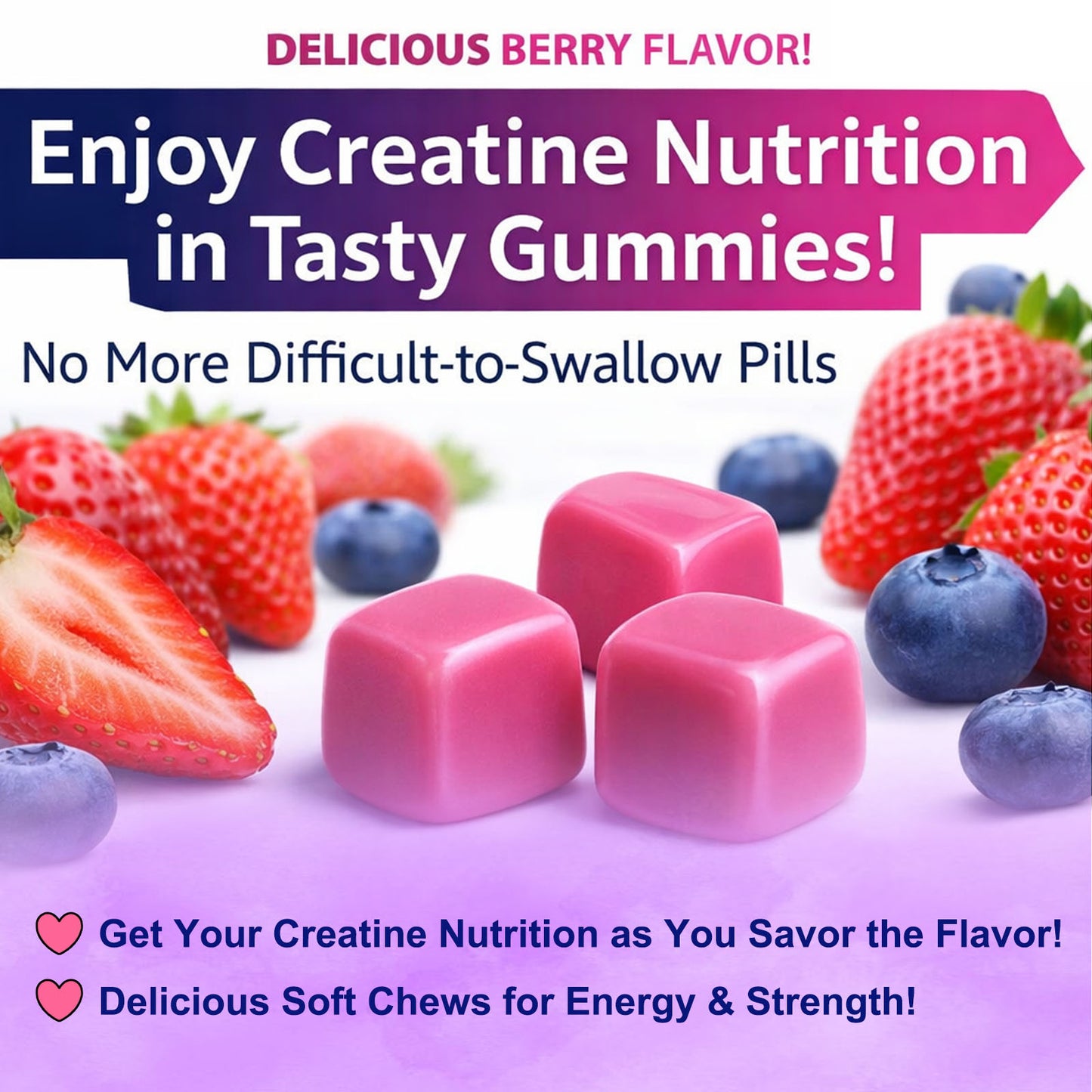 Creatine Monohydrate Gummies - Sugar-Free Muscle & Cognitive Support