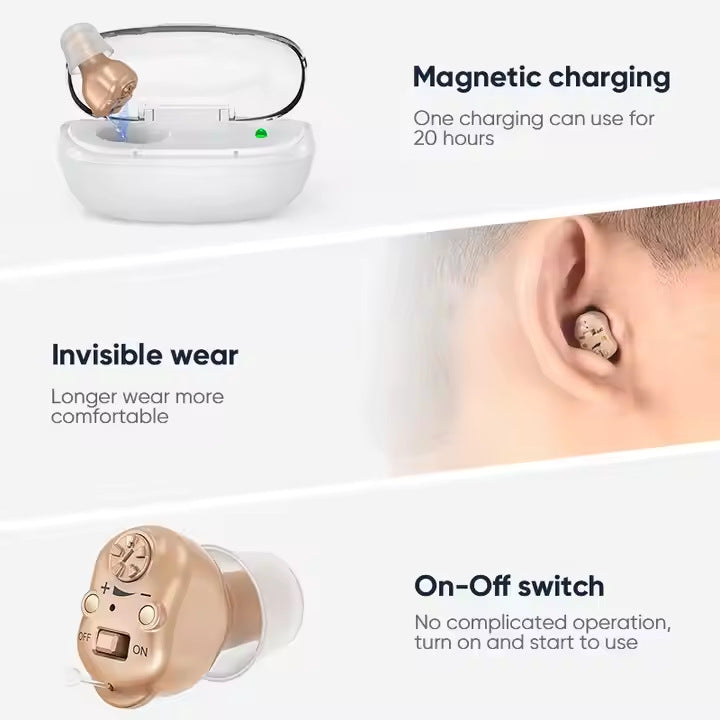 Invisible Hearing Aid High-end Intelligent Noise Reduction Within The