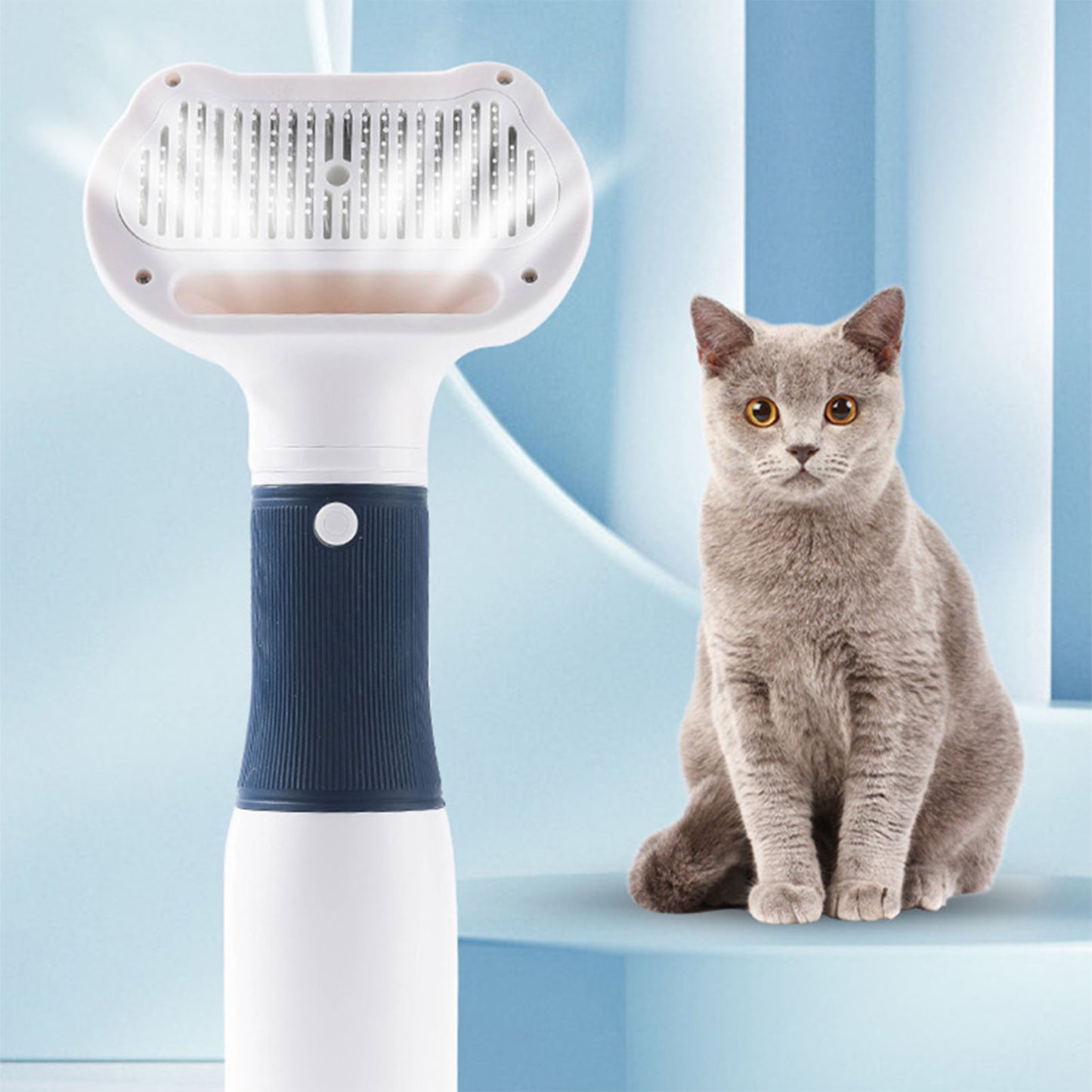 Pet Hair Dryer with Slicker Brush 600W Low Noise Grooming Tool for Dogs & Cats
