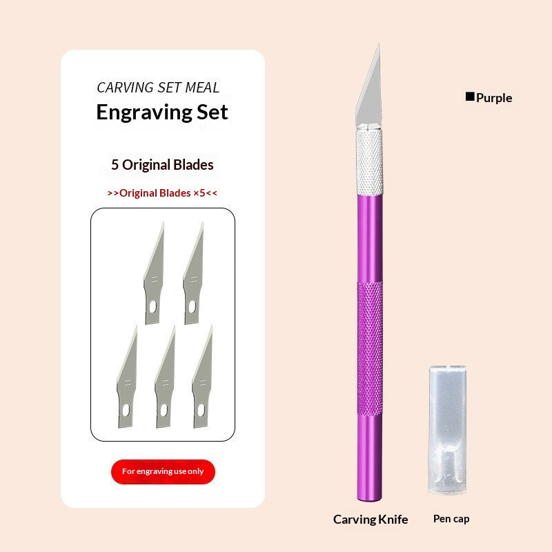 13-Piece Aluminum Alloy Carving Knife Set with Steel & Handle Options