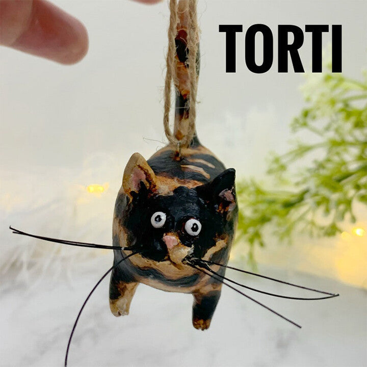 Cute Cat Resin Crafts Pendant Ornament for Home & Garden Decor