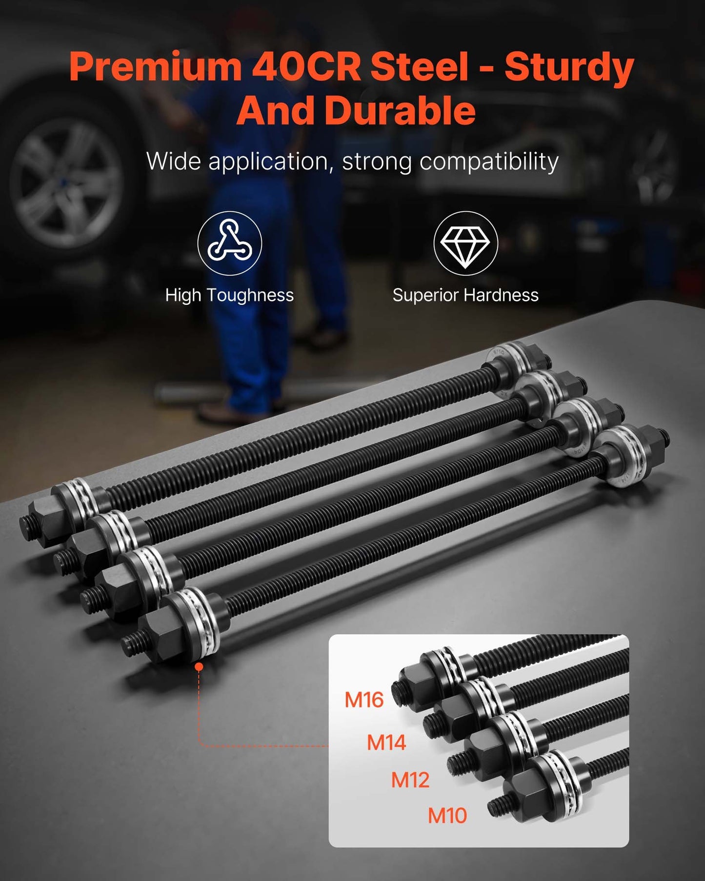 Pull and Press Sleeve Kit - 28 PCS Steel Bush Removal & Installation Tools