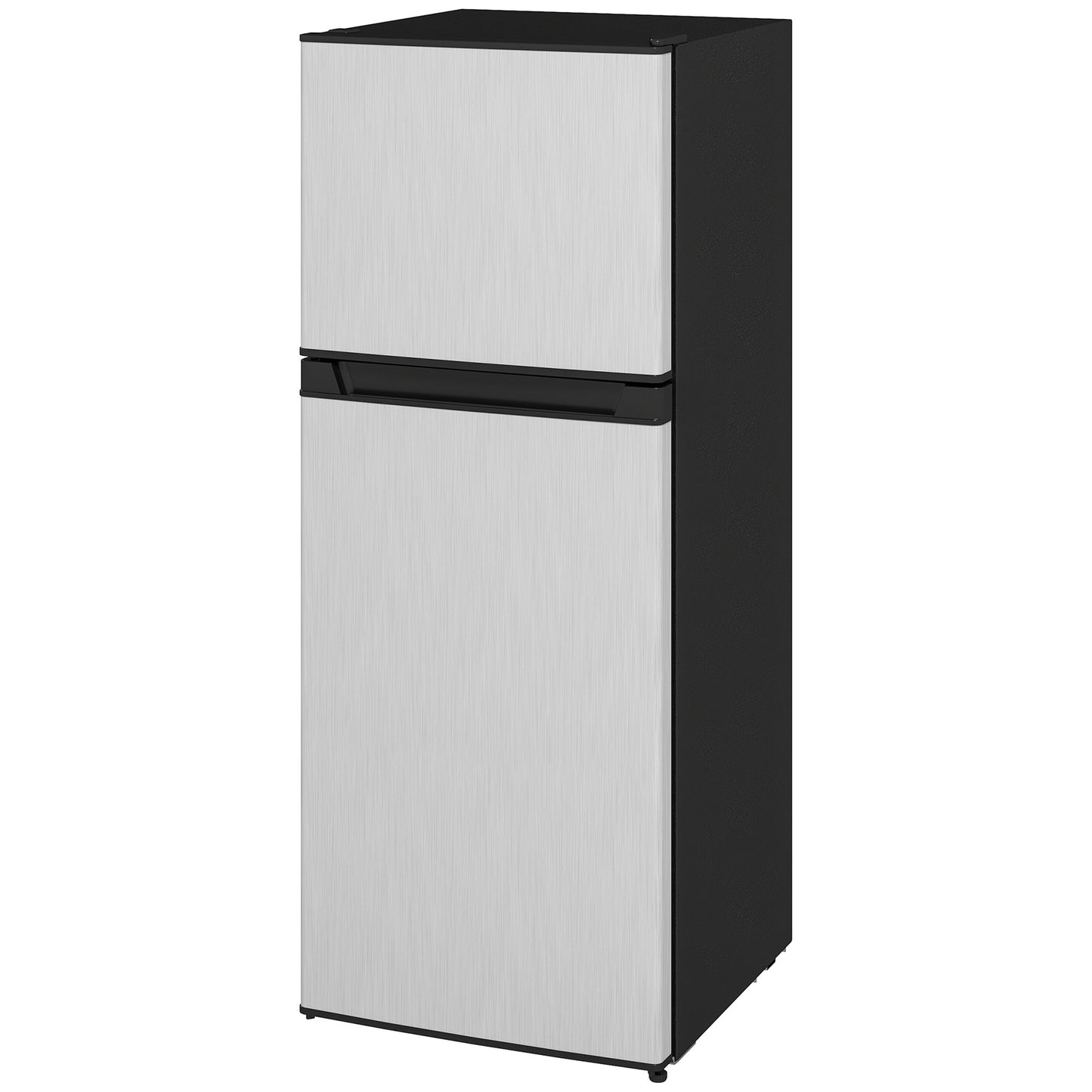 Small Refrigerator with Freezer 4 Cu Ft - Reversible Doors, Silver