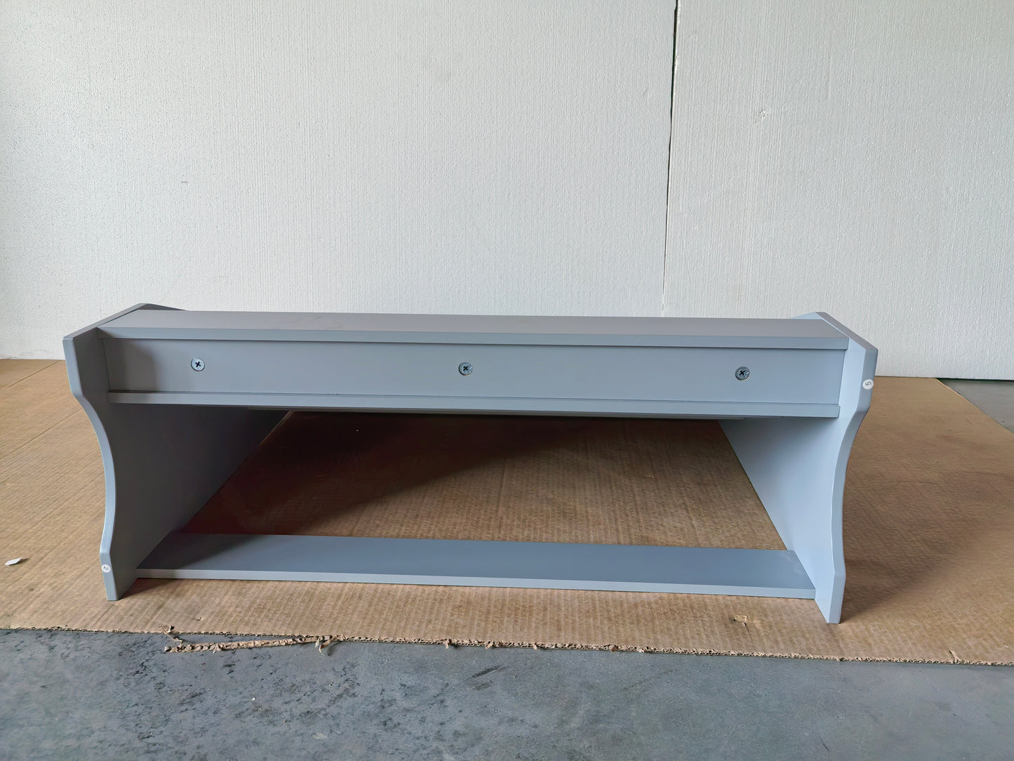 4-Tier Kids Bookshelf - Gray MDF Book Display for Bedrooms & Playrooms