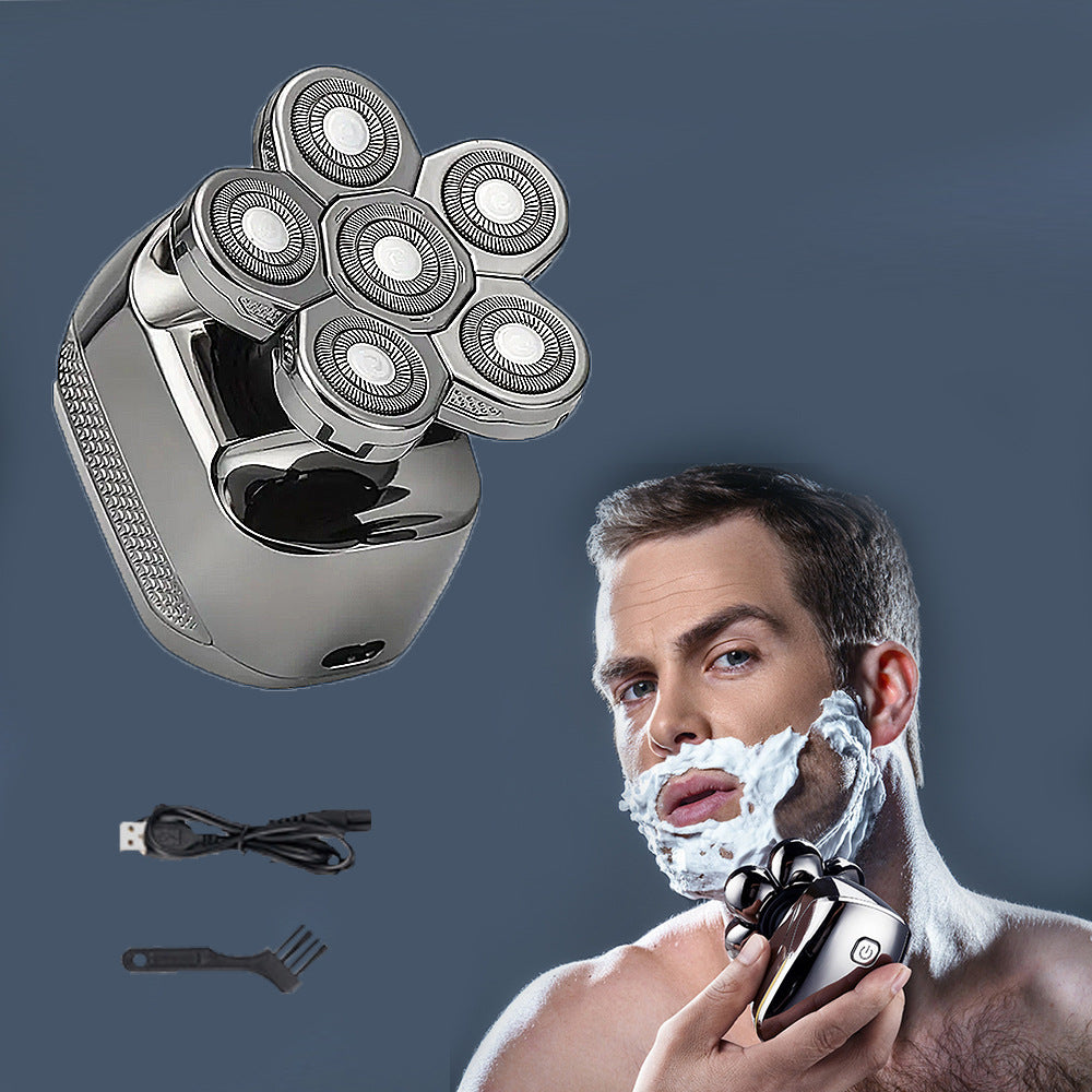 Mens Waterproof Electric Shaver 6D Floating Heads