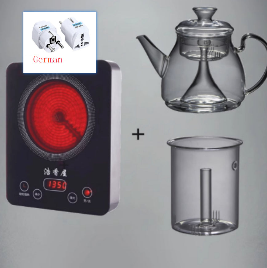 Large Capacity Glass Steam Teapot for Home Brewing - 1.5L