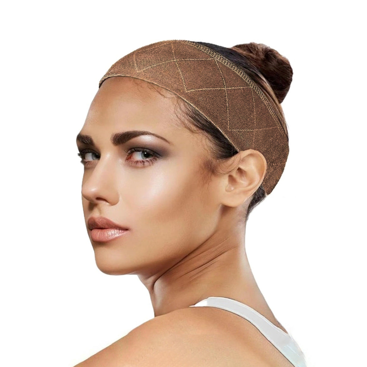 Velvet Headscarf Non-Slip Hairband Adjustable Velcro Strap