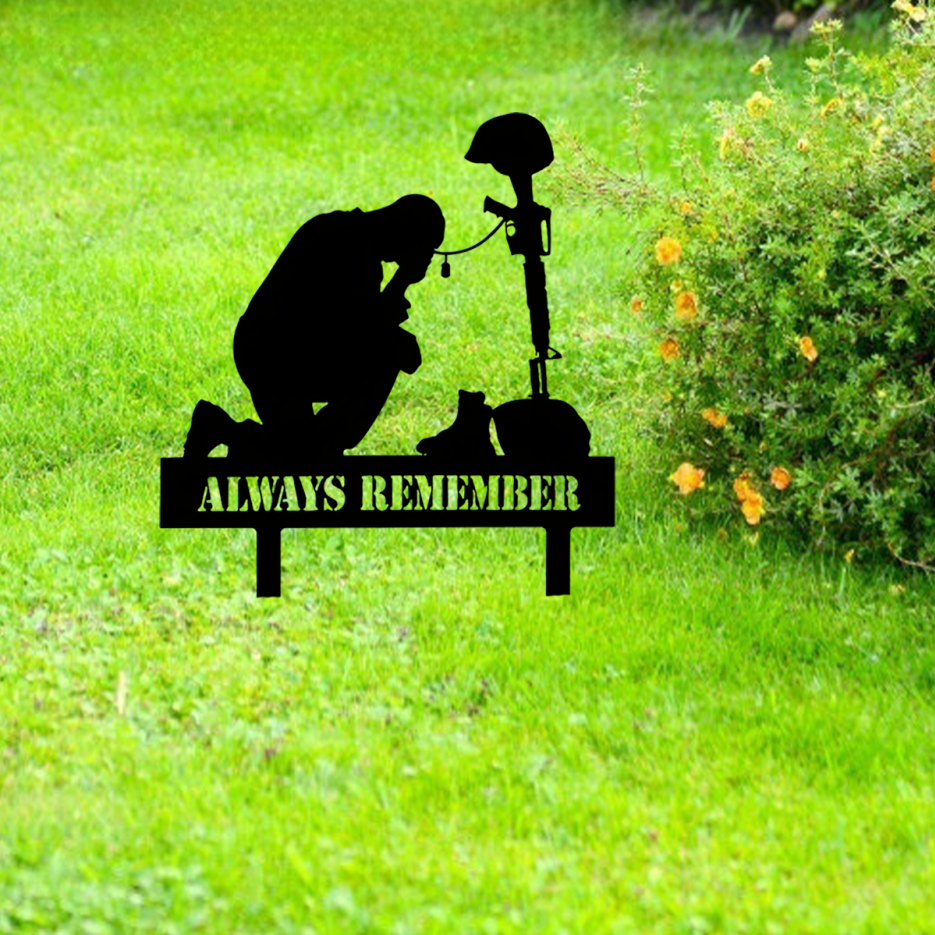 Freedom Is Not Free Memorial Silhouette - Outdoor Garden Tribute
