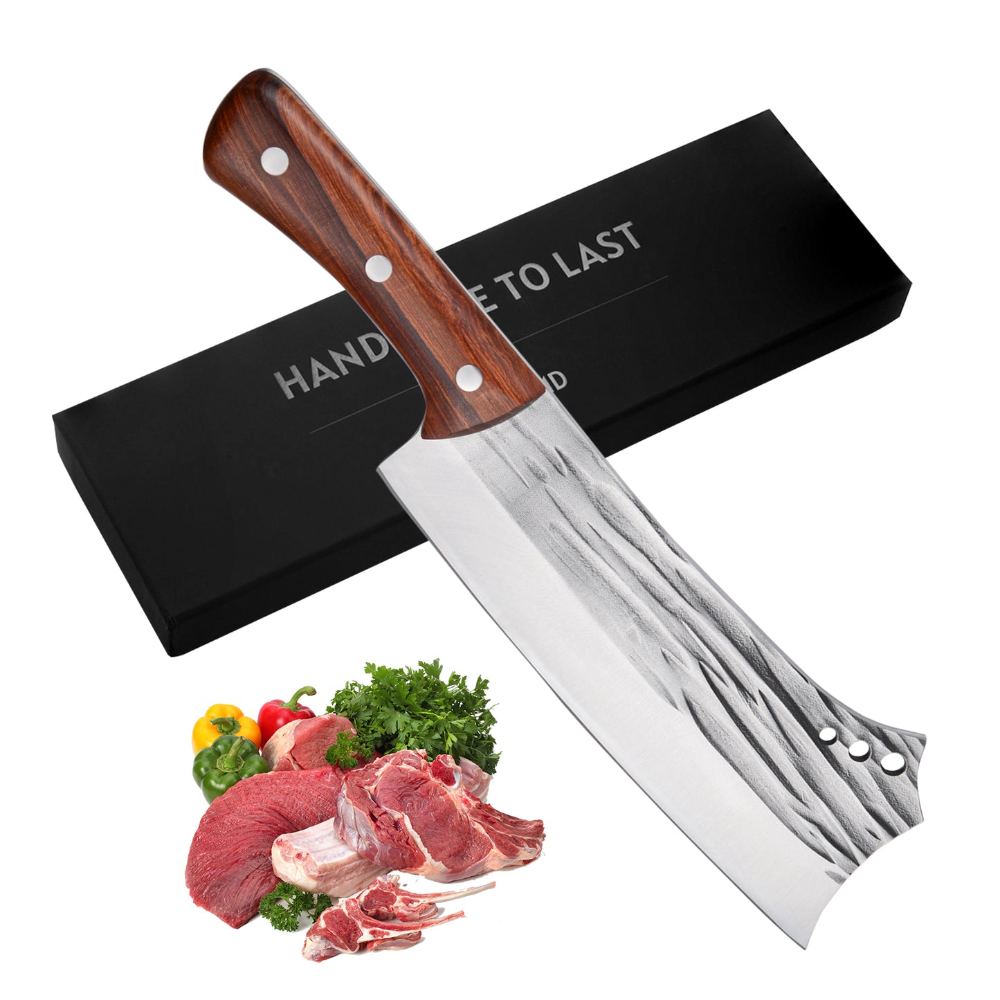 Heavy Duty Meat Cleaver Knife - High Carbon Steel Butcher Knife