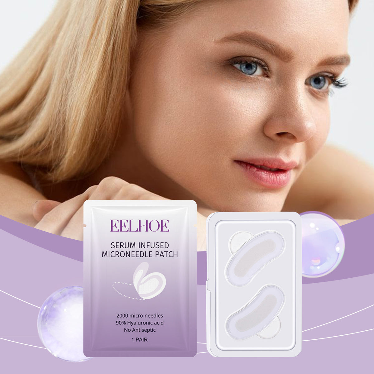Microneedle Eye Mask Stickers for Skin Tightening & Fine Line Reduction - 1 Pair