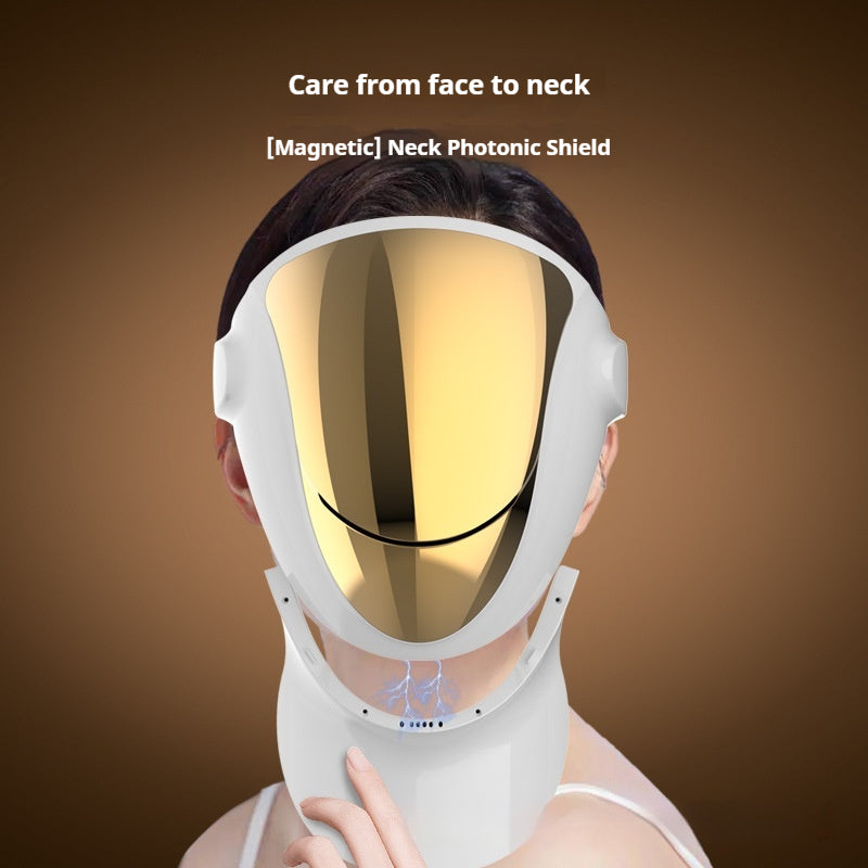 Facial and Neck Care Device with Photon Rejuvenation - White