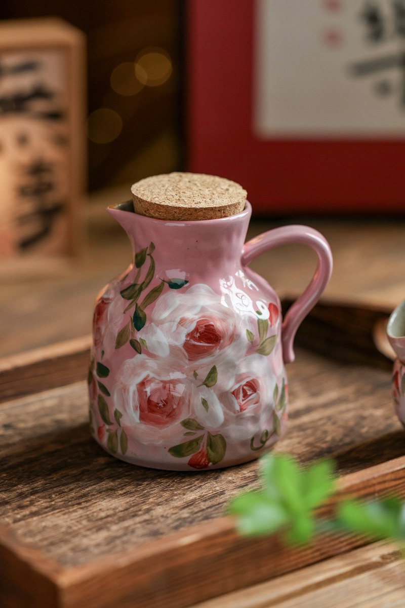 Ceramic Tea Set Handmade with Water Pitcher, Bowl & Cups – Kitchen Tableware