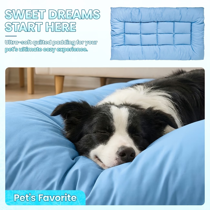 Extra-Large Cooling Dog Sofa Bed Plush Pet Mattress with Non-Slip Bottom XXL