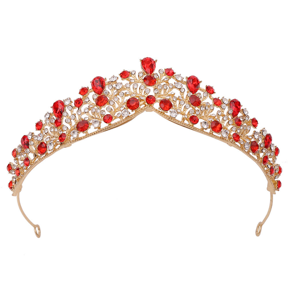 Rhinestone Baroque Headband Crown - Handmade Alloy