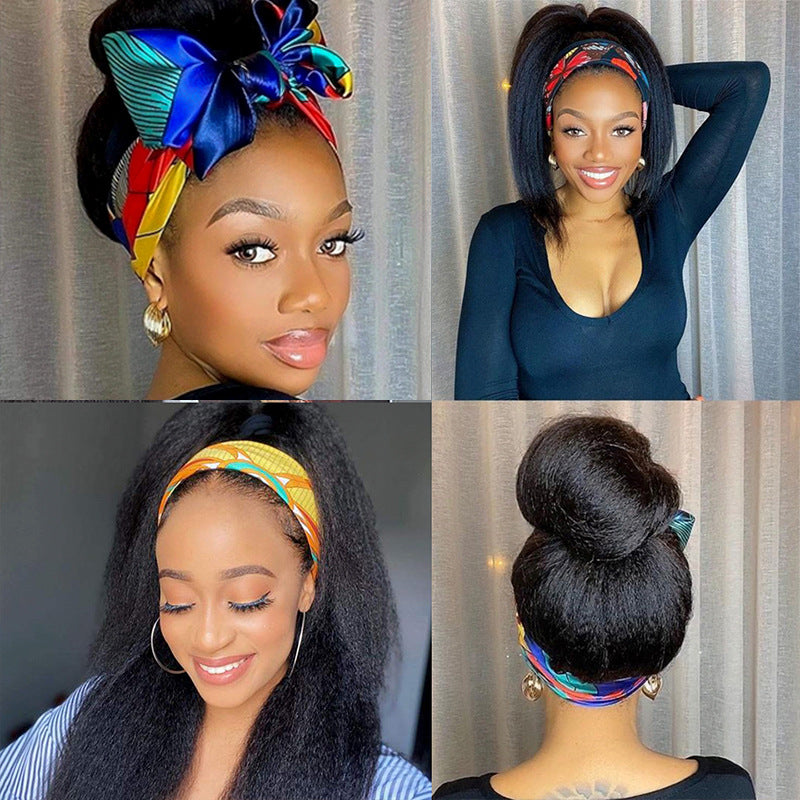 Real Hair Ice Silk Headband Tie Hair Accessory for Wigs - Multiple Sizes