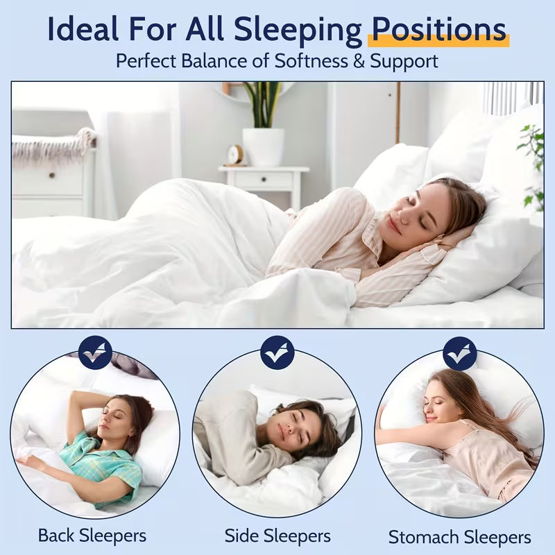 All Season Cooling Comforter - Premium Down Alternative Duvet Insert - Reversible Design