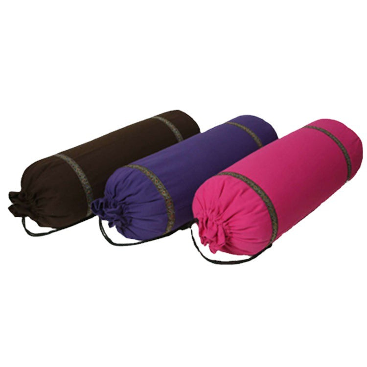 Pregnant Women's Cylindrical Yoga & Waist Support Pillow - Buckwheat Filled