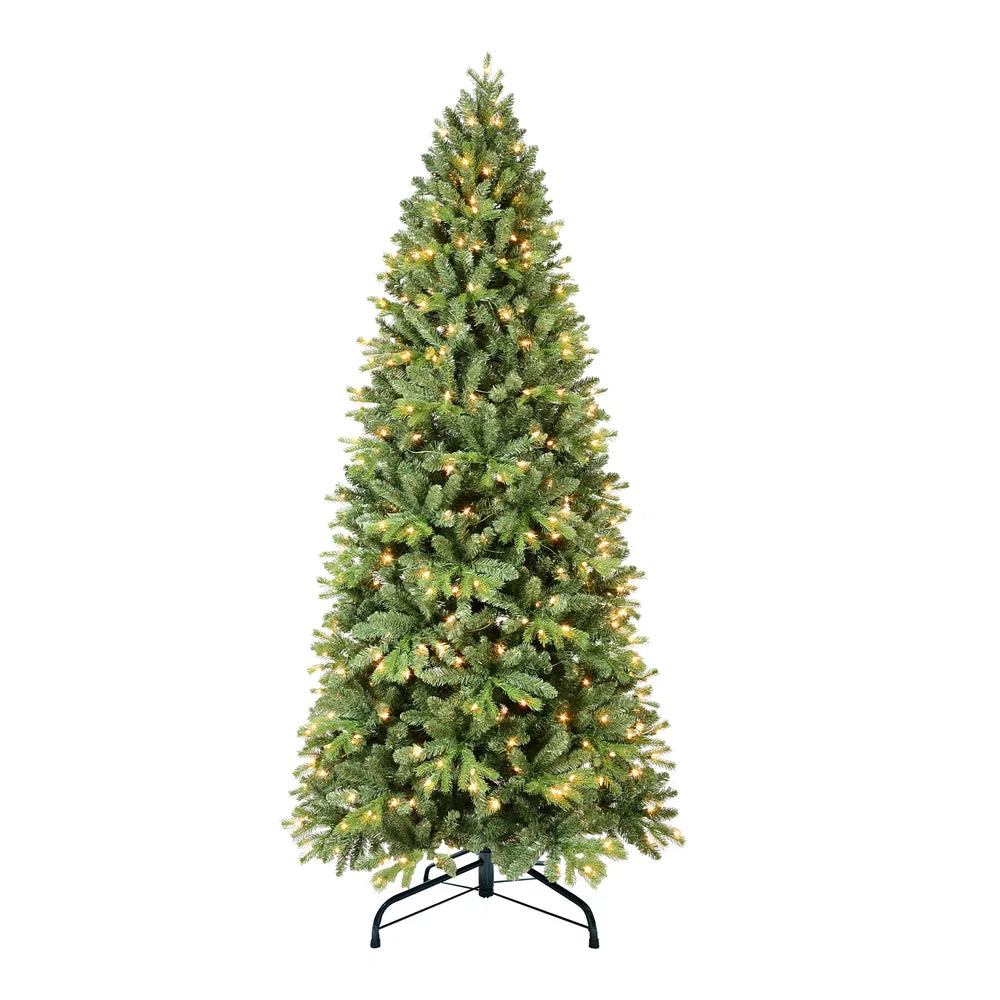 Artificial 6ft Green Christmas Tree with 300 Warm White LEDs