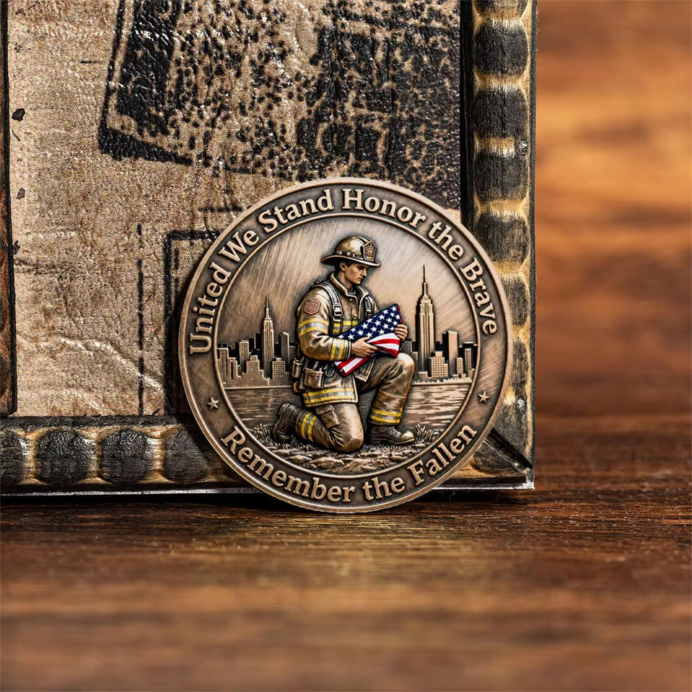 Bronze-Gilded Commemorative Coin for Collectors - Home & Office Decor