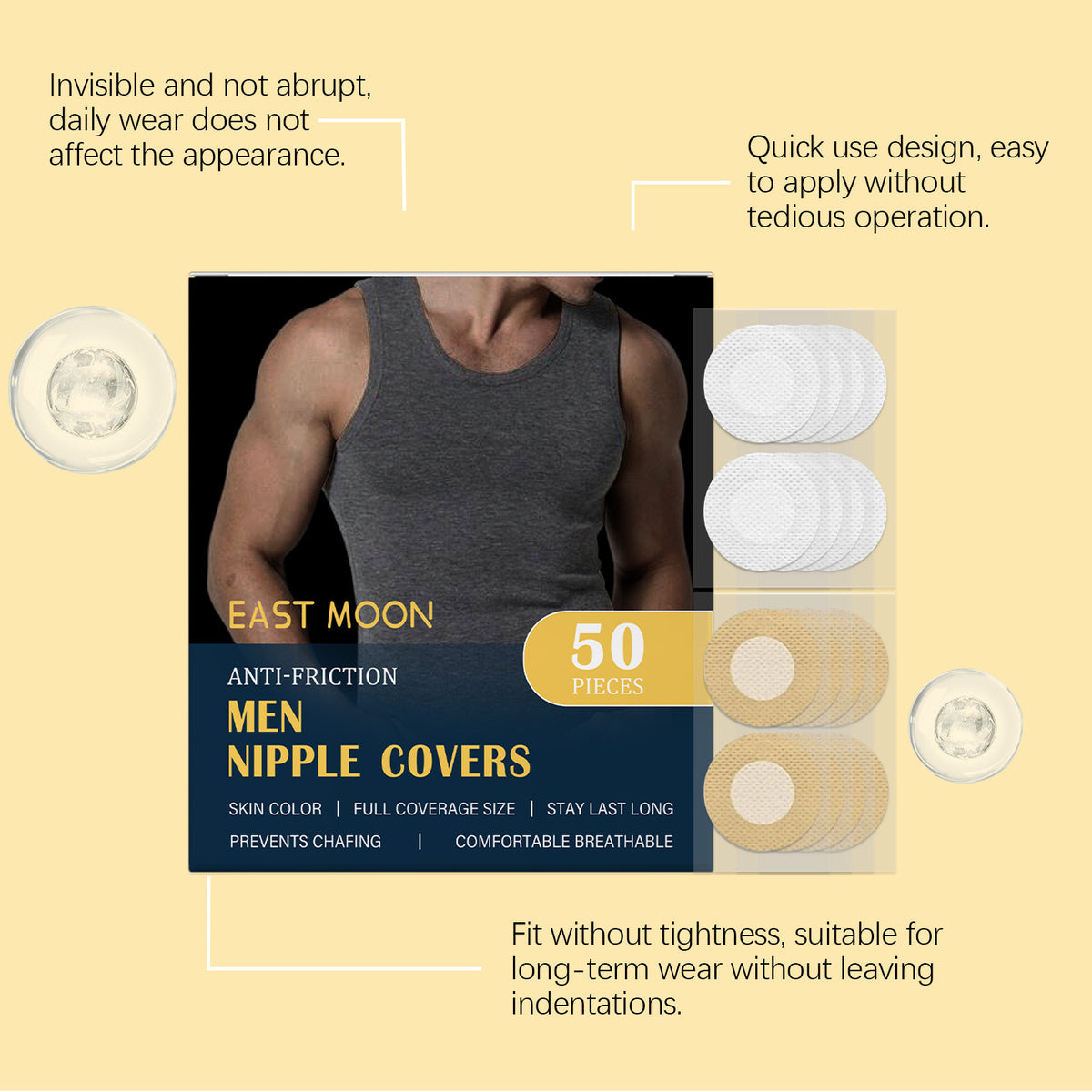 Men's Sports Anti Friction Chest Patch