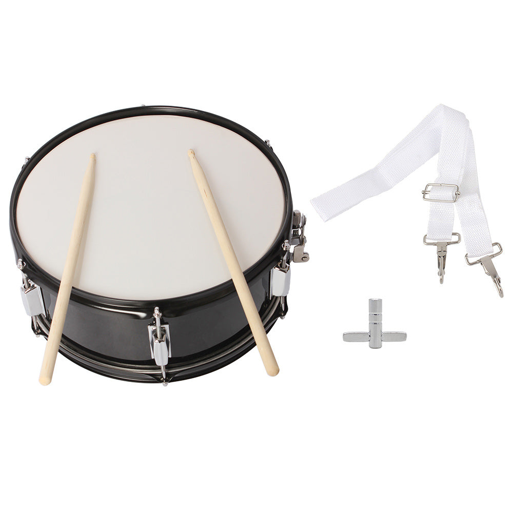 14 Inch Professional Marching Snare Drum Set - Black