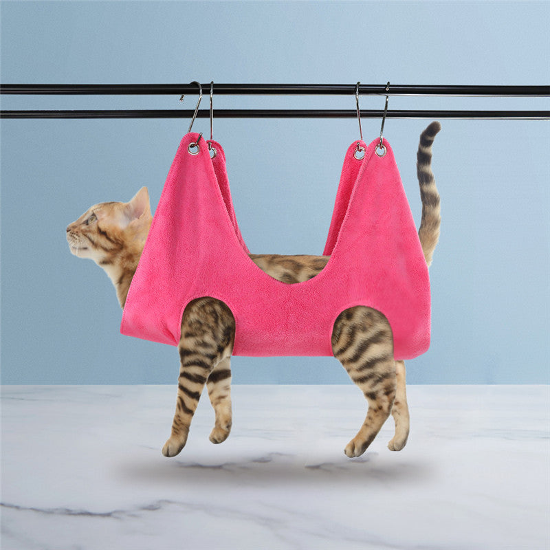 Pet Grooming Hammock for Small and Medium Dogs & Cats - Thickened Flannel Pet Bed