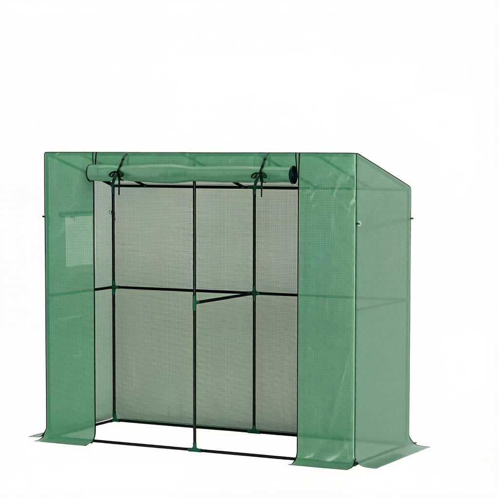 Portable Greenhouse with Roll-Up Door - Small Green, 78.7" L