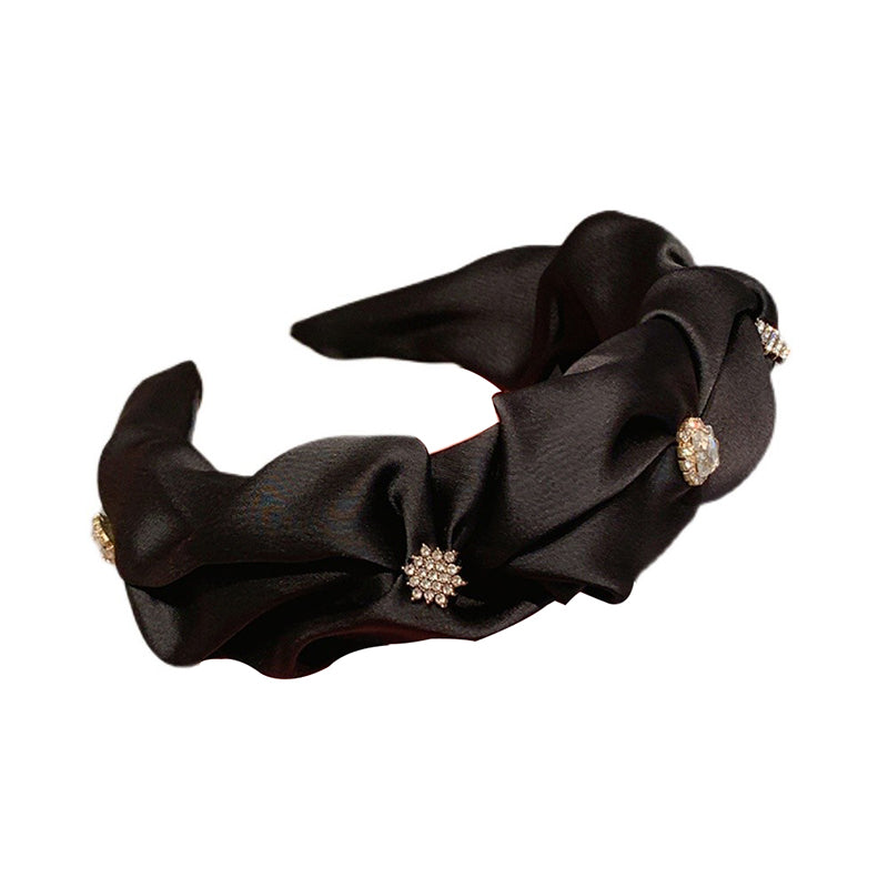 High Headband Women’s Hair Accessory with Crystal Mosaic - Multiple Colors